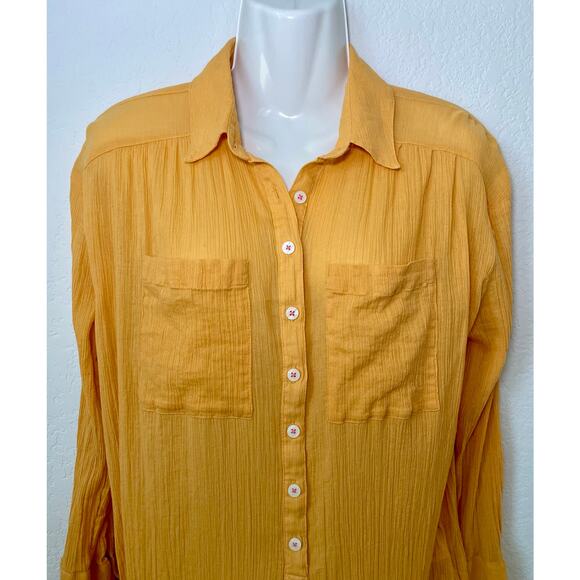 Anthropologie Women Button Down Tunic, Duster, Swimsuit Cover Up Top - Size XS - Picture 4 of 8